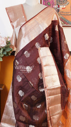 Brown Mushroom Saree | Fancy Ethnic Wear Saree | Vayyaarie Sarees