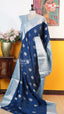 Blue Mushroom Saree | Fancy Ethnic Wear Saree | Vayyaarie Sarees