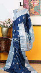 Blue Mushroom Saree | Fancy Ethnic Wear Saree | Vayyaarie Sarees