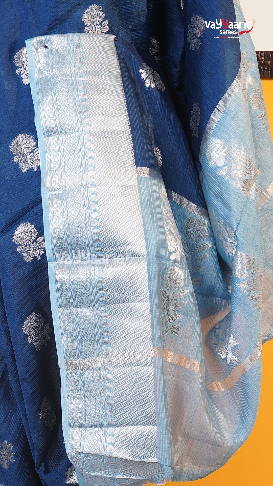 Blue Mushroom Saree | Fancy Ethnic Wear Saree | Vayyaarie Sarees