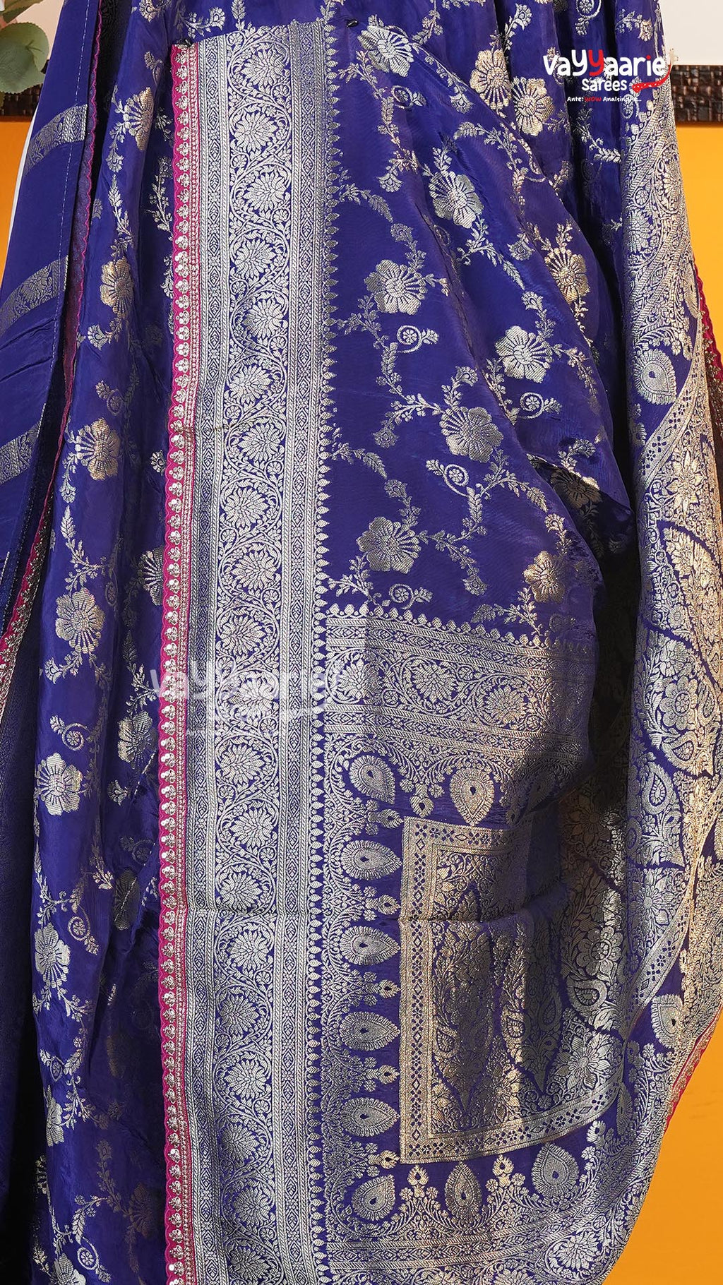 Blue Fancy Saree | Traditional Ethnic Saree | Vayyaarie Sarees