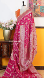 Rani Pink Fancy Saree | Traditional Ethnic Saree | Vayyaarie Sarees