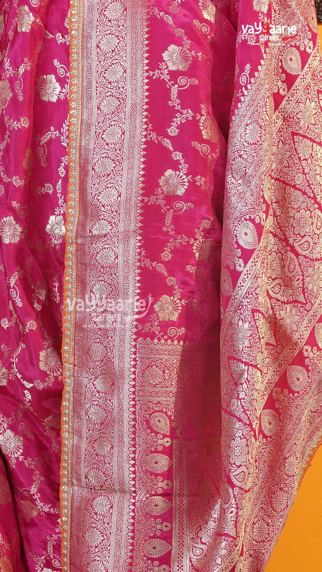 Rani Pink Fancy Saree | Traditional Ethnic Saree | Vayyaarie Sarees