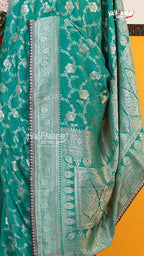 Rama Green Fancy Saree | Traditional Ethnic Saree | Vayyaarie Sarees