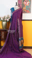 Violet Tusser Saree | Classic Handloom Saree | Vayyaarie Sarees