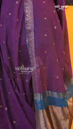 Violet Tusser Saree | Classic Handloom Saree | Vayyaarie Sarees