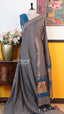 Grey Tusser Saree | Fancy Ethnic Wear Saree | Vayyaarie Sarees
