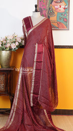 Maroon Chiffon Saree | Fancy Ethnic Wear Saree | Vayyaarie Sarees