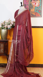 Maroon Chiffon Saree | Fancy Ethnic Wear Saree | Vayyaarie Sarees