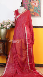 Red Chiffon Saree | Fancy Ethnic Wear Saree | Vayyaarie Sarees