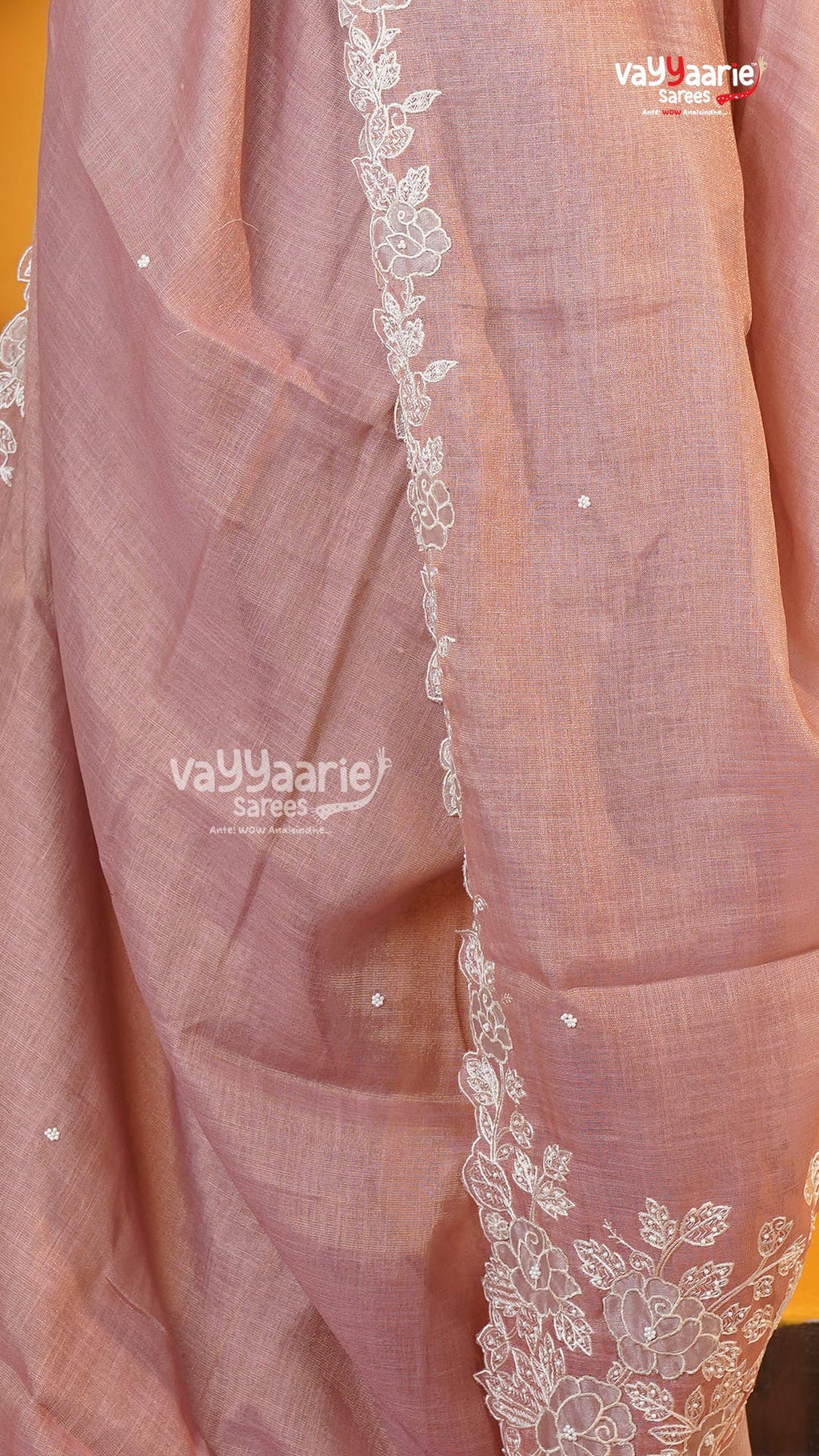 Peach Fancy Saree | Fancy Ethnic Wear Saree | Vayyaarie Sarees