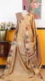 Biscuit Semi Dupion Silk Saree | Fancy Ethnic Wear Saree | Vayyaarie Sarees