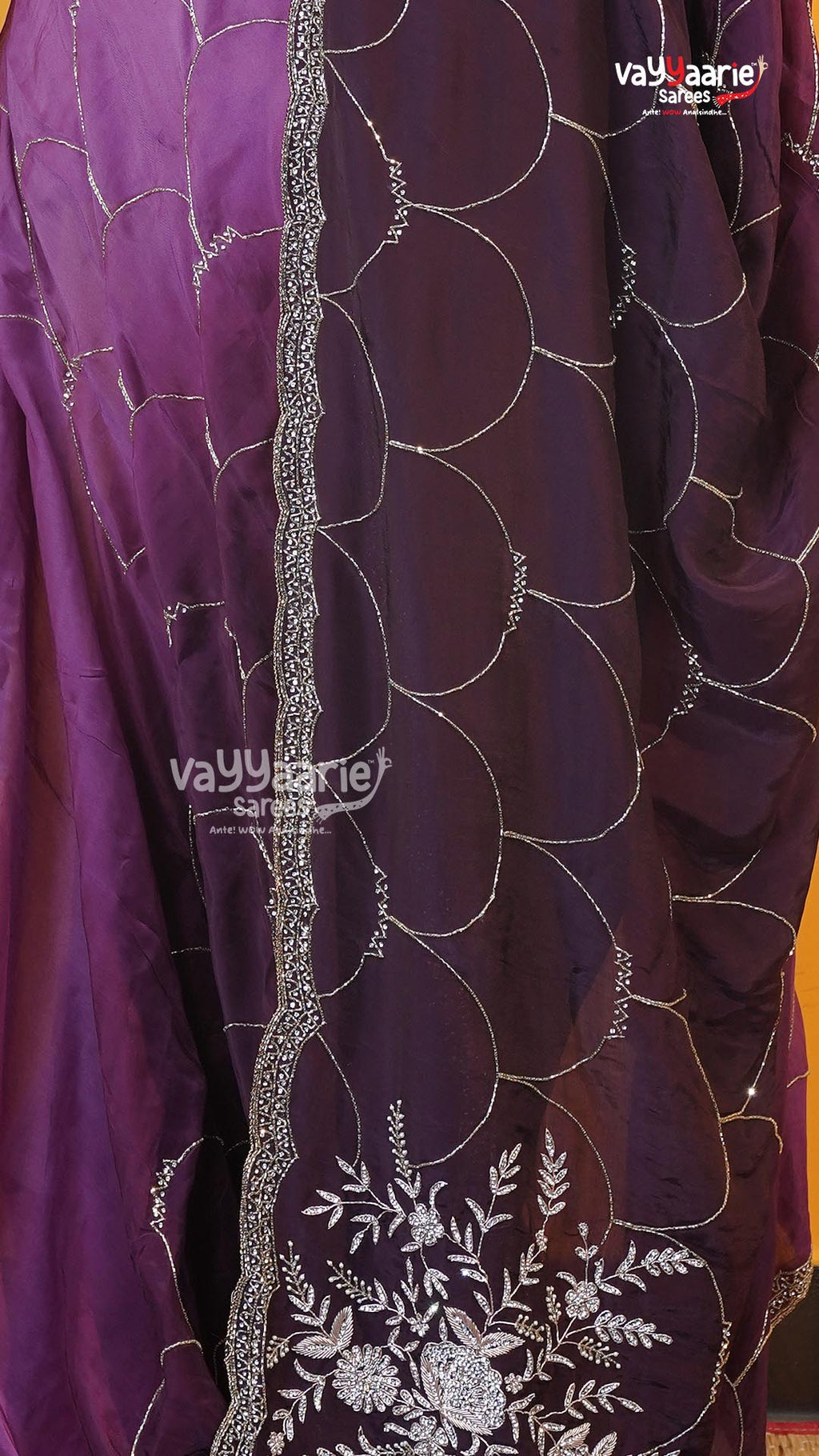 Wine Fancy Saree | Fancy Ethnic Wear Saree | Vayyaarie Sarees