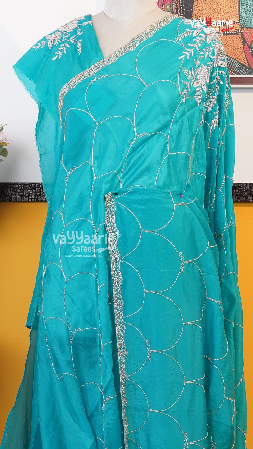 Blue Fancy Saree | Designer Ethnic Wear Saree | Vayyaarie Sarees