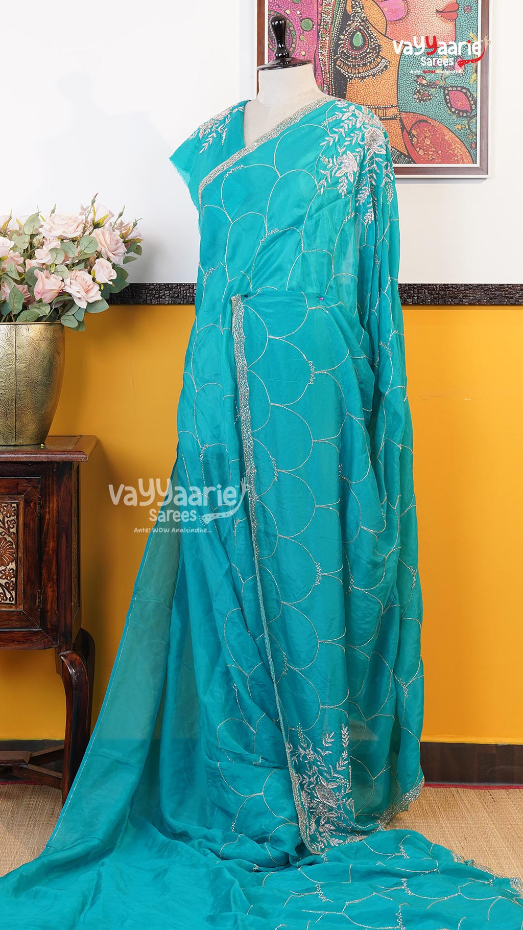 Blue Fancy Saree | Designer Ethnic Wear Saree | Vayyaarie Sarees