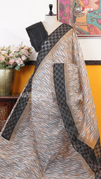 Cream Silk Kota Saree | Classic Handloom Saree | Vayyaarie Sarees