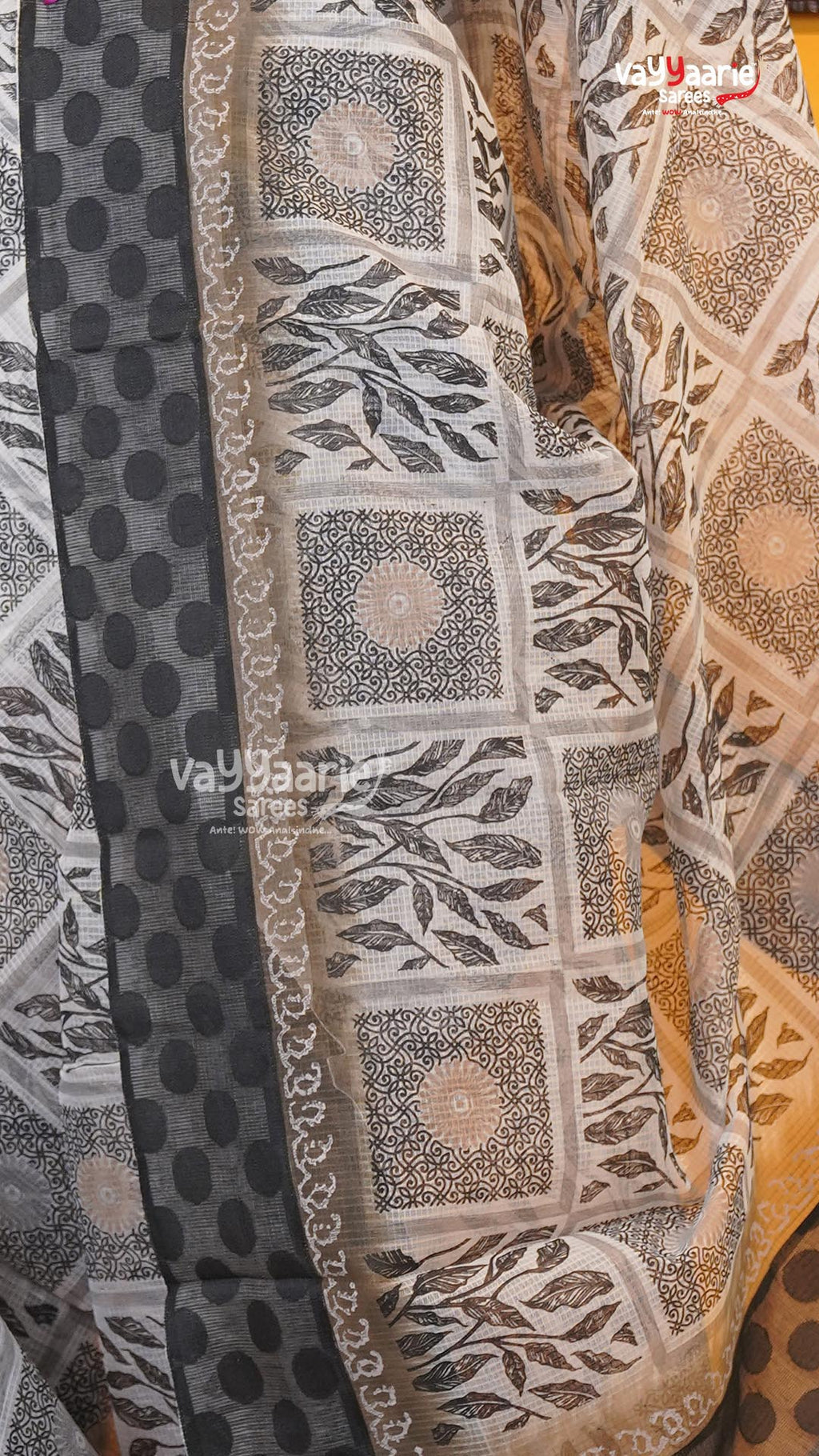 White Silk Kota Saree | Classic Handloom Saree | Vayyaarie Sarees