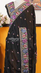 Black Glass Tissue Saree | Designer Ethnic Wear Saree | Vayyaarie Sarees