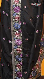 Black Glass Tissue Saree | Designer Ethnic Wear Saree | Vayyaarie Sarees