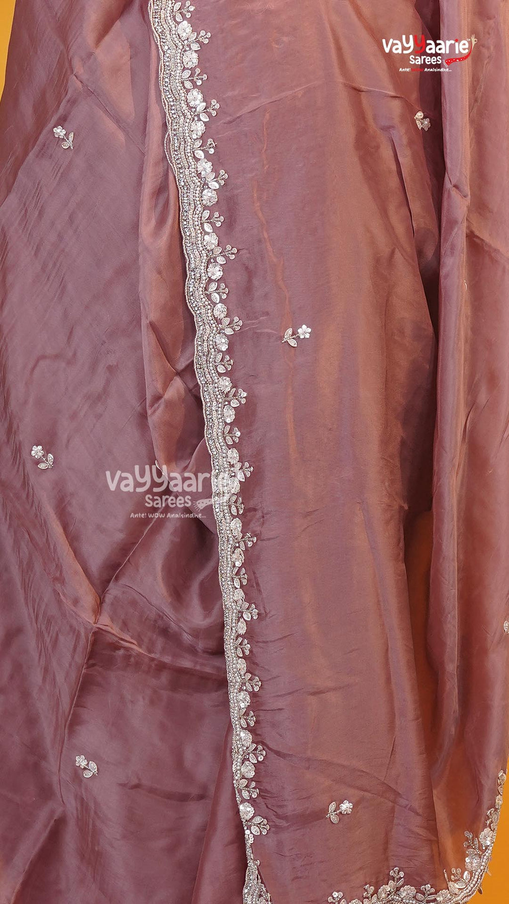 Onion Pink Fancy Saree | Designer Ethnic Wear Saree | Vayyaarie Sarees