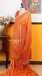 Orange Fancy Saree | Designer Ethnic Wear Saree | Vayyaarie Sarees