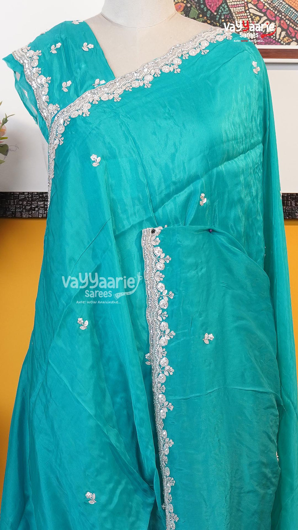 Blue Fancy Saree | Designer Ethnic Wear Saree | Vayyaarie Sarees