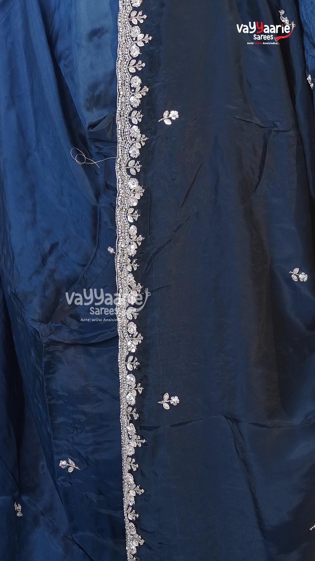 Navy Blue Fancy Saree | Designer Ethnic Wear Saree | Vayyaarie Sarees