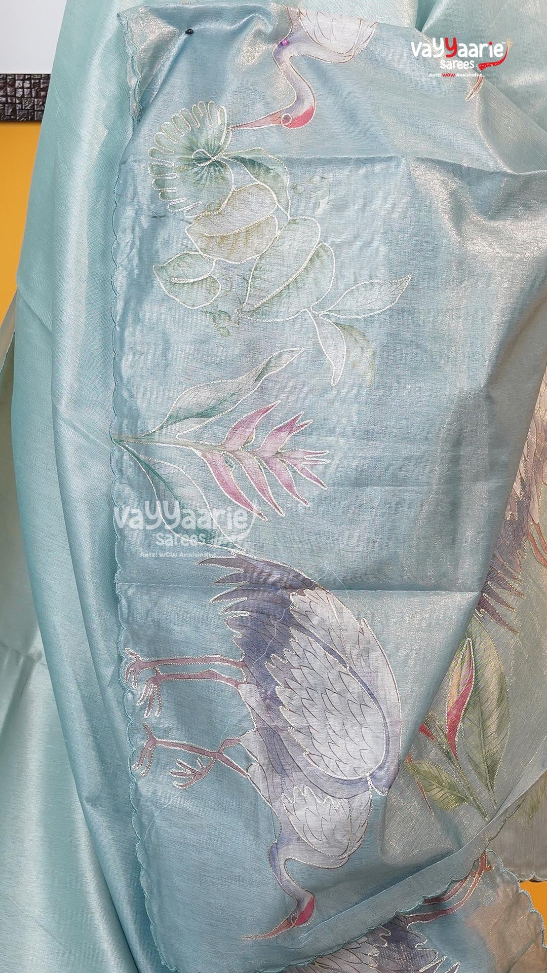 Sea Green Organza Saree | Fancy Ethnic Wear Saree | Vayyaarie Sarees