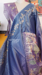 Lavender Organza Saree | Fancy Ethnic Wear Saree | Vayyaarie Sarees