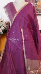 Magenta Chanderi Saree | Classic Handloom Saree | Vayyaarie Sarees