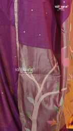 Magenta Chanderi Saree | Classic Handloom Saree | Vayyaarie Sarees
