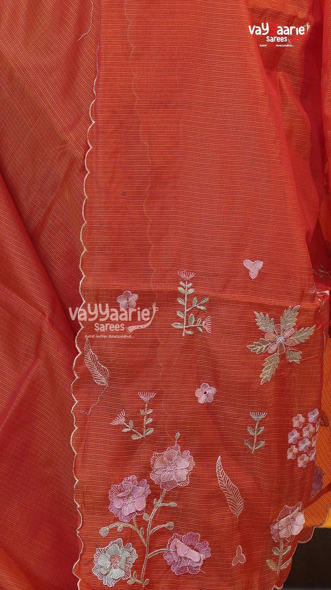 Rust Fancy Saree | Fancy Ethnic Wear Saree | Vayyaarie Sarees