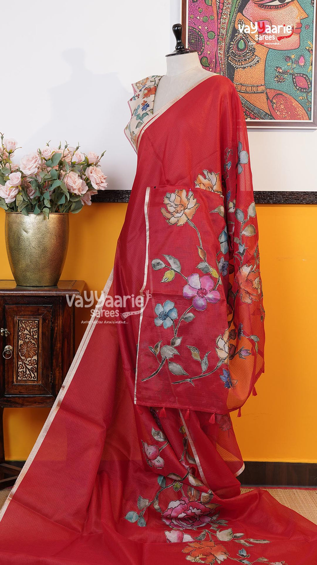 Red Fancy Saree | Fancy Ethnic Wear Saree | Vayyaarie Sarees