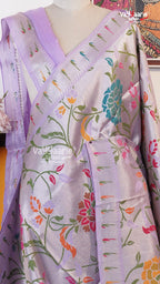 Lavender Fancy Saree | Traditional Ethnic Saree | Vayyaarie Sarees