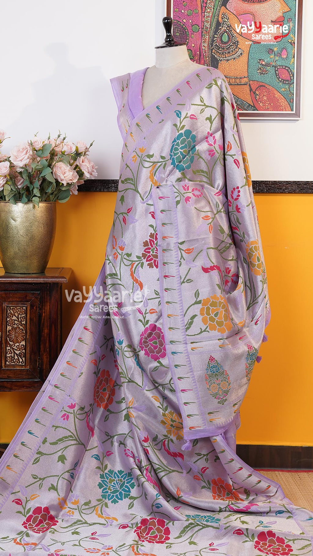 Lavender Fancy Saree | Traditional Ethnic Saree | Vayyaarie Sarees