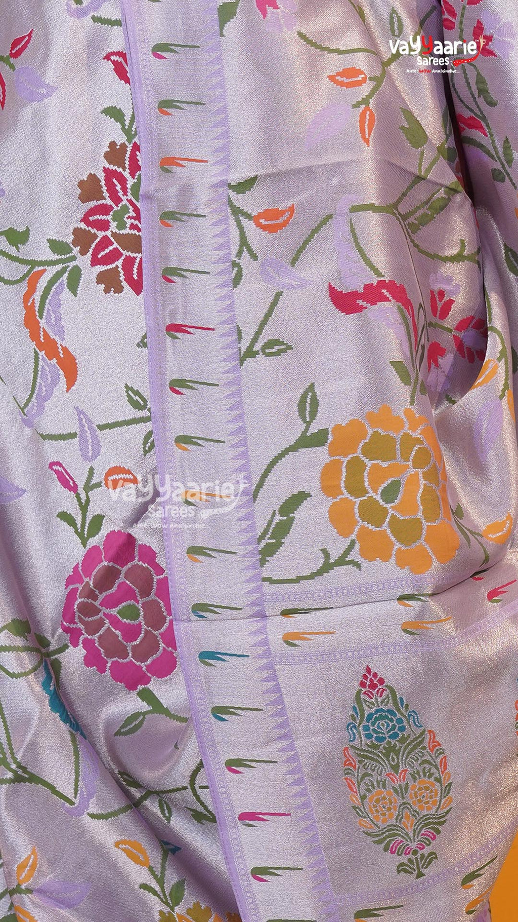 Lavender Fancy Saree | Traditional Ethnic Saree | Vayyaarie Sarees