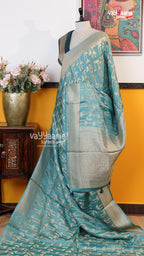 Sea Green Fancy Saree | Traditional Ethnic Saree | Vayyaarie Sarees