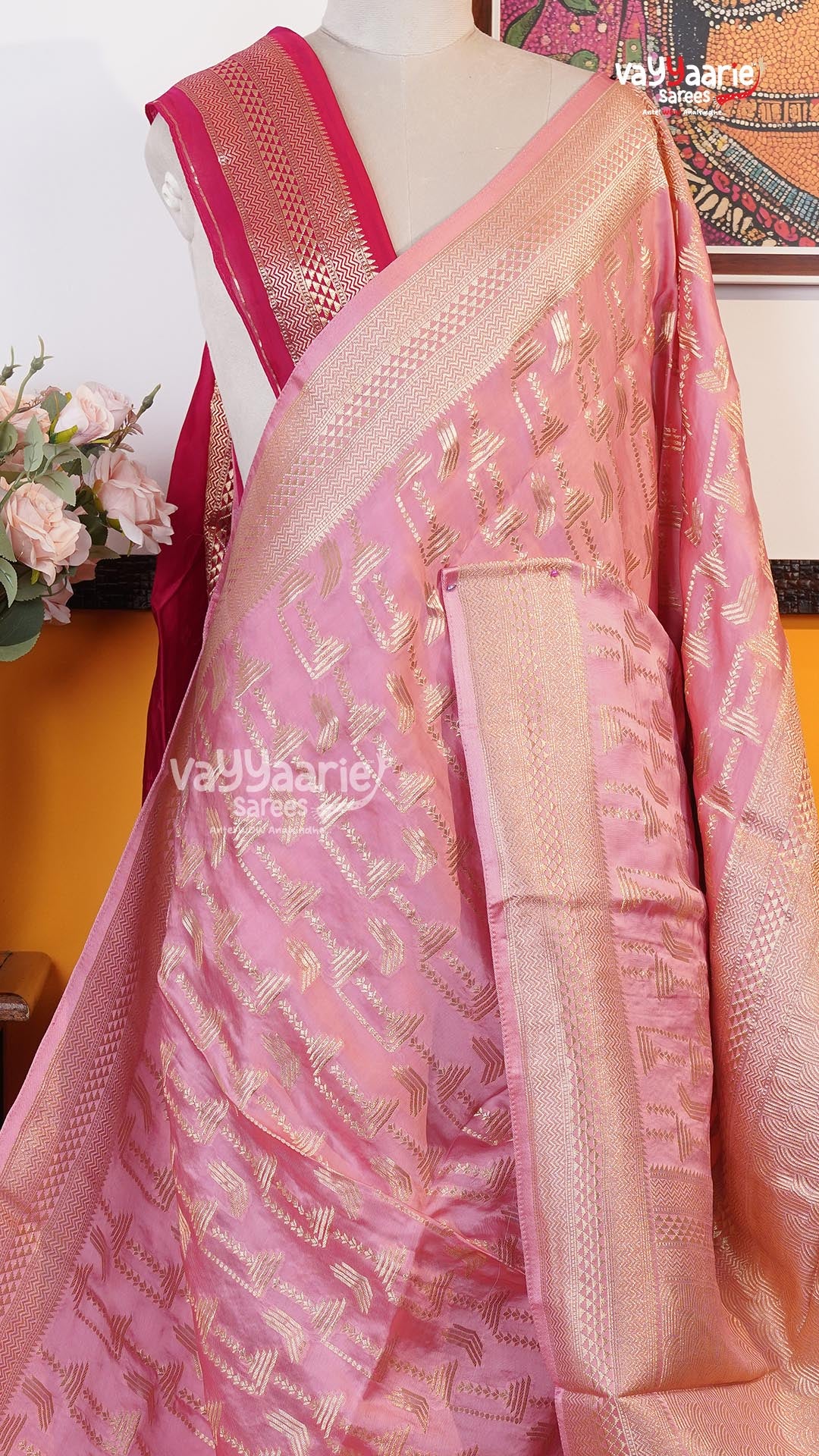 Pink Fancy Saree | Traditional Ethnic Saree | Vayyaarie Sarees