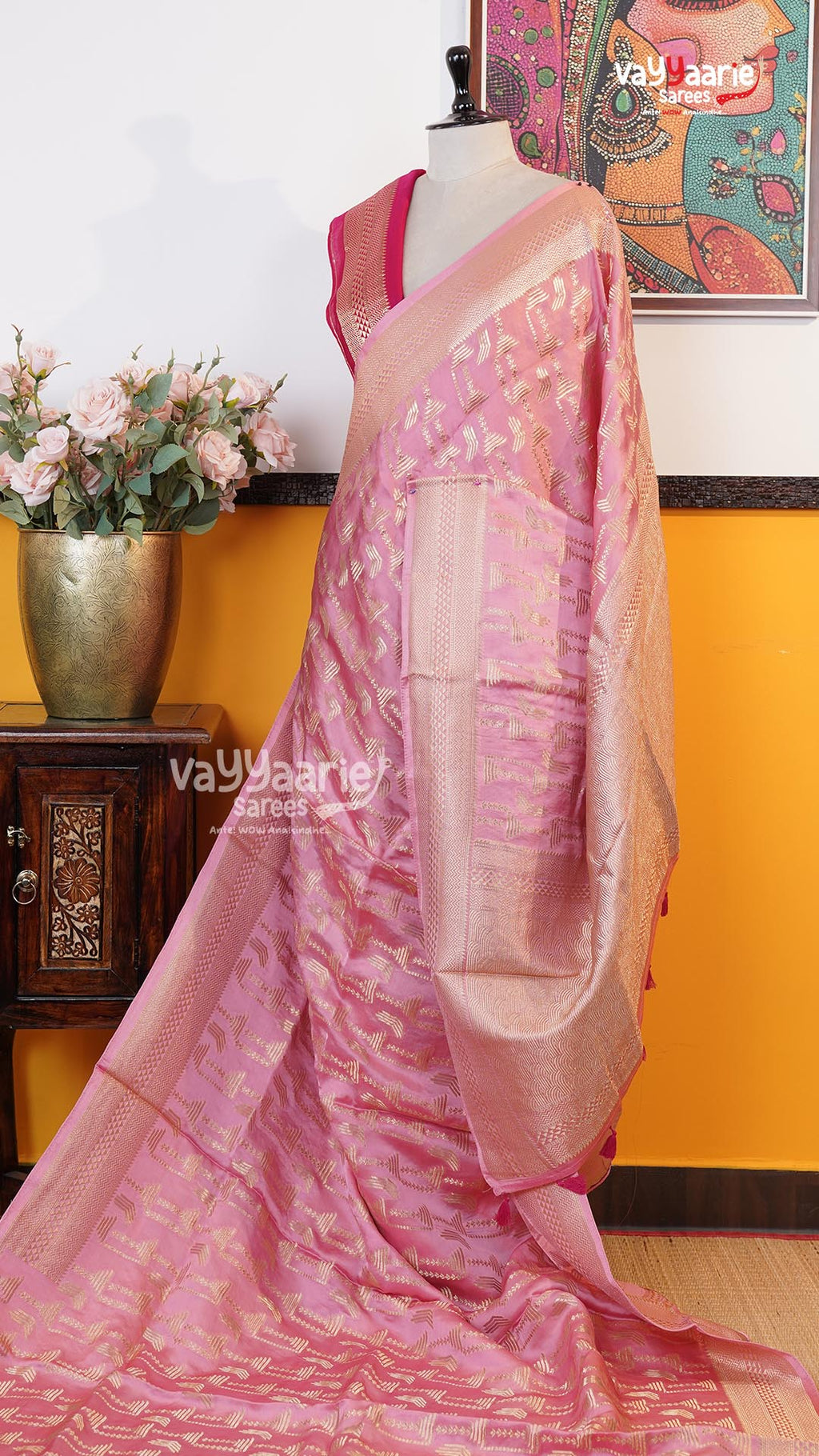 Pink Fancy Saree | Traditional Ethnic Saree | Vayyaarie Sarees