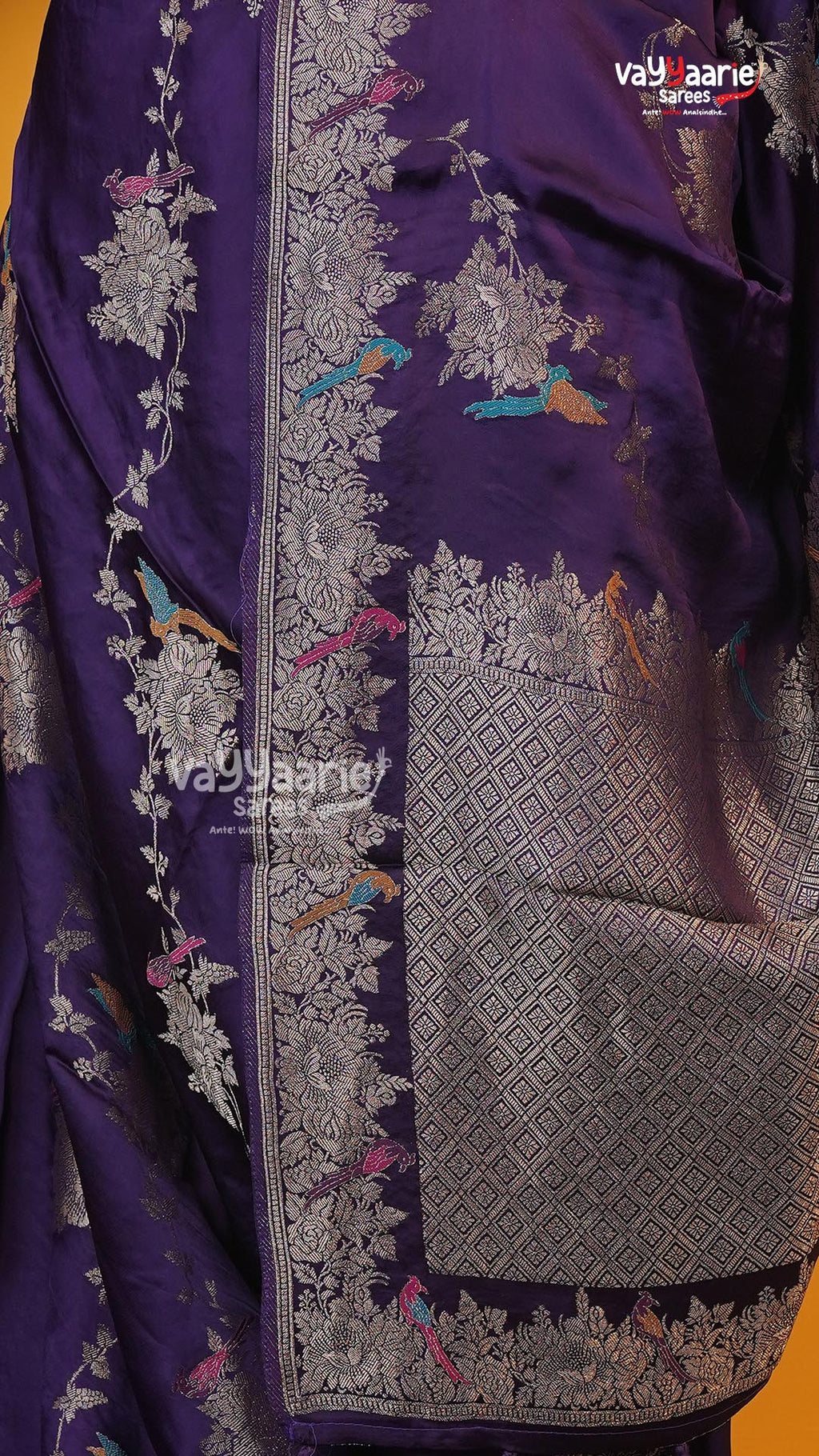 Violet Fancy Saree | Traditional Ethnic Saree | Vayyaarie Sarees