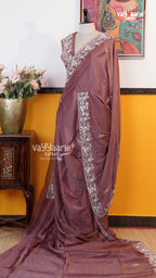 Chikoo Fancy Saree | Designer Ethnic Wear Saree | Vayyaarie Sarees
