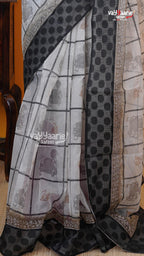 Cream Silk Kota Saree | Classic Handloom Saree | Vayyaarie Sarees