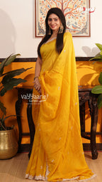 Gold Fancy Saree | Designer Ethnic Wear Saree | Vayyaarie Sarees