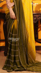 Mehendi Green Fancy Saree | Designer Ethnic Wear Saree | Vayyaarie Sarees