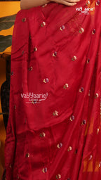 Rani Pink Glass Tissue Saree | Designer Ethnic Wear Saree | Vayyaarie Sarees