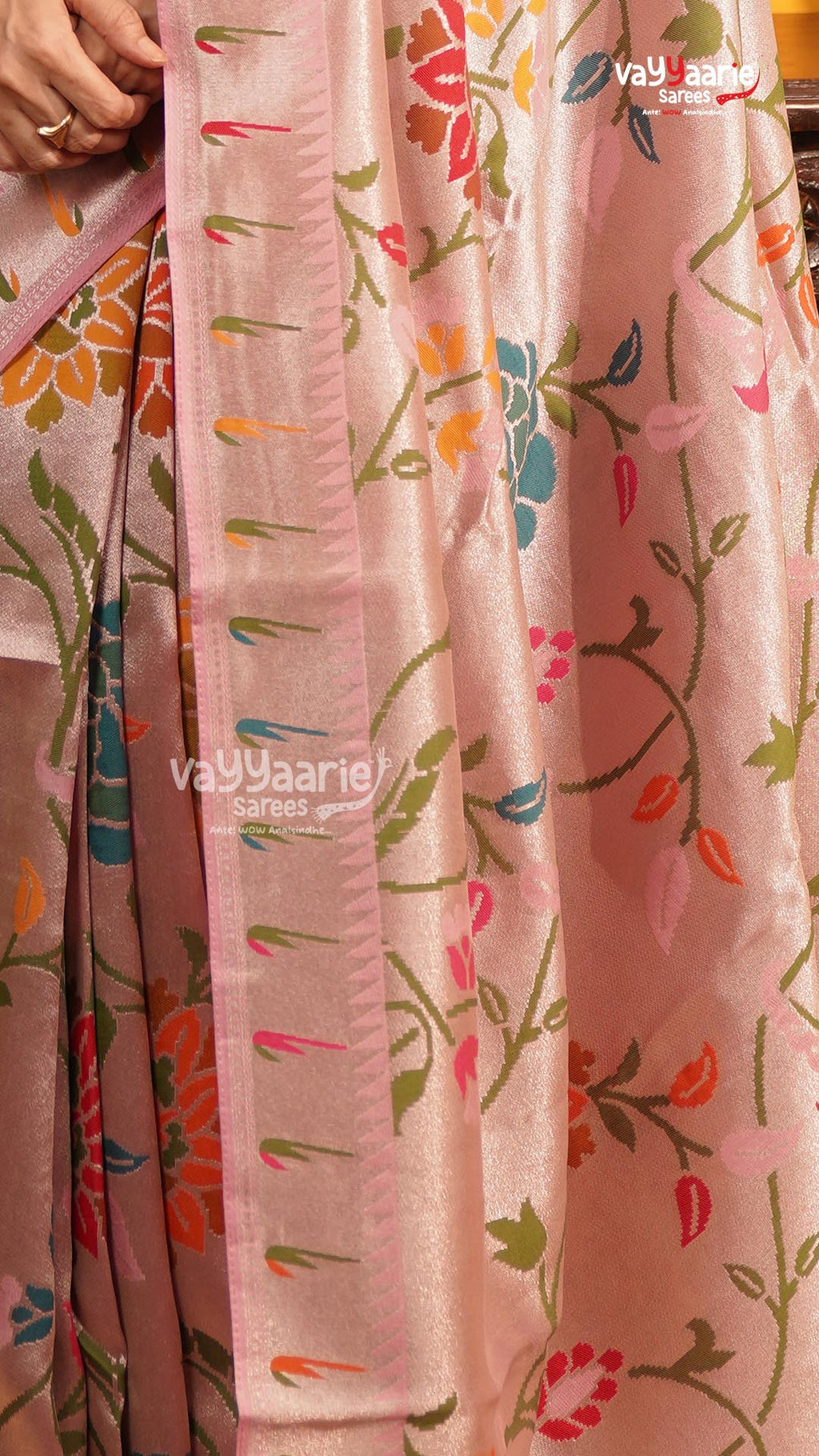 Baby Pink Fancy Saree | Traditional Ethnic Saree | Vayyaarie Sarees