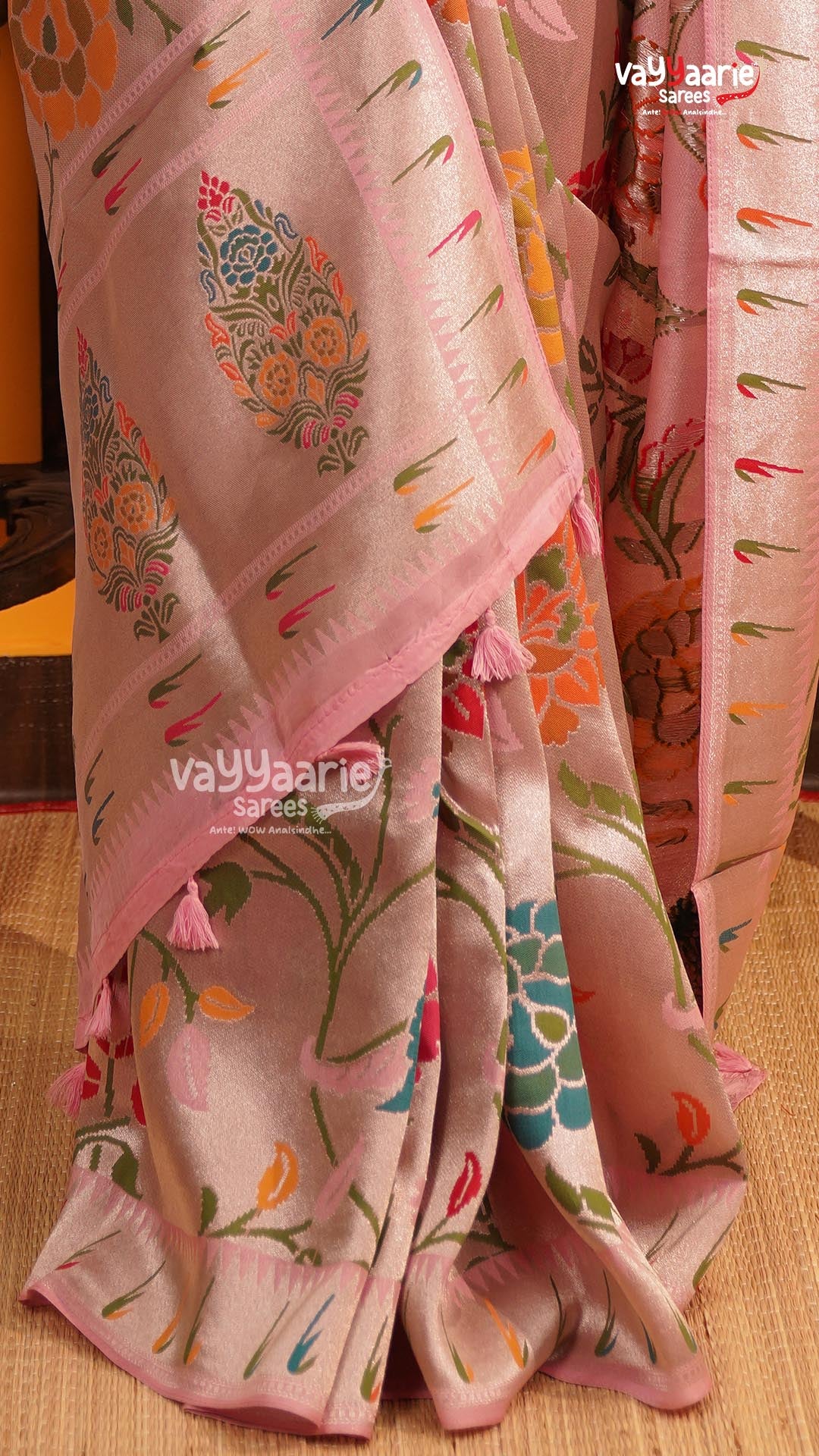 Baby Pink Fancy Saree | Traditional Ethnic Saree | Vayyaarie Sarees