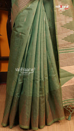 Sea Green Semi Dupion Silk Saree | Fancy Ethnic Wear Saree | Vayyaarie Sarees