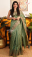 Sea Green Semi Dupion Silk Saree | Fancy Ethnic Wear Saree | Vayyaarie Sarees