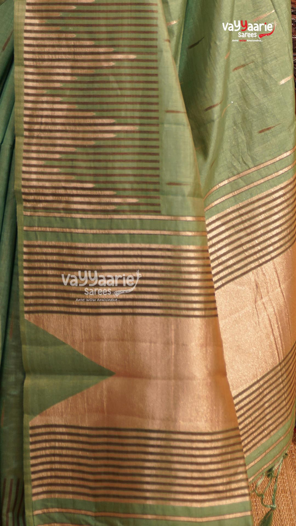 Sea Green Semi Dupion Silk Saree | Fancy Ethnic Wear Saree | Vayyaarie Sarees